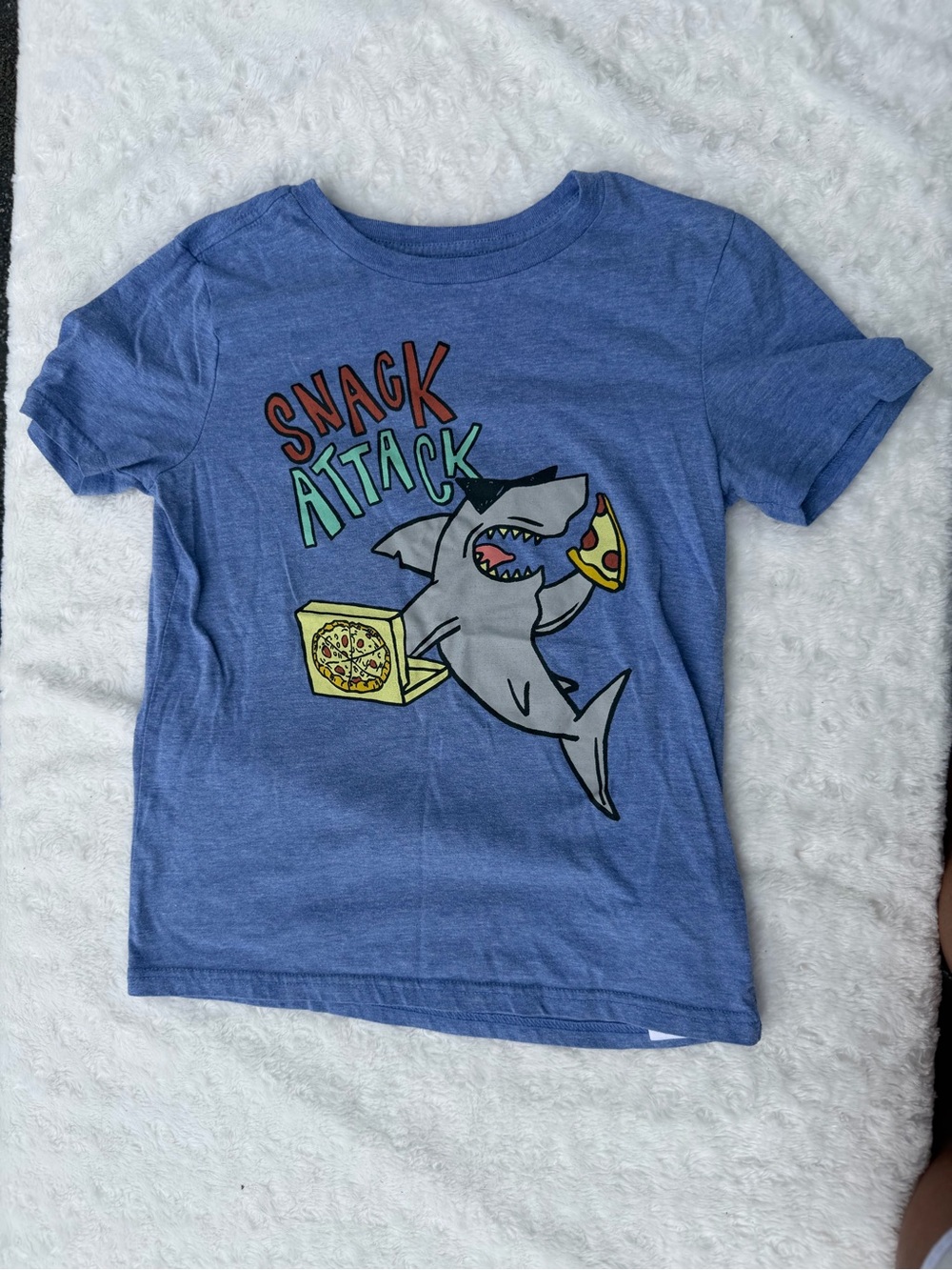 fabkids Blue 'Snack Attack' Shark Pizza Tee